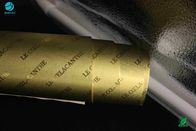 Lunghezza laminata di metallizzazione di carta di goffratura 1500m del foglio di alluminio della sigaretta di Logo Company Name Gold Rubbing