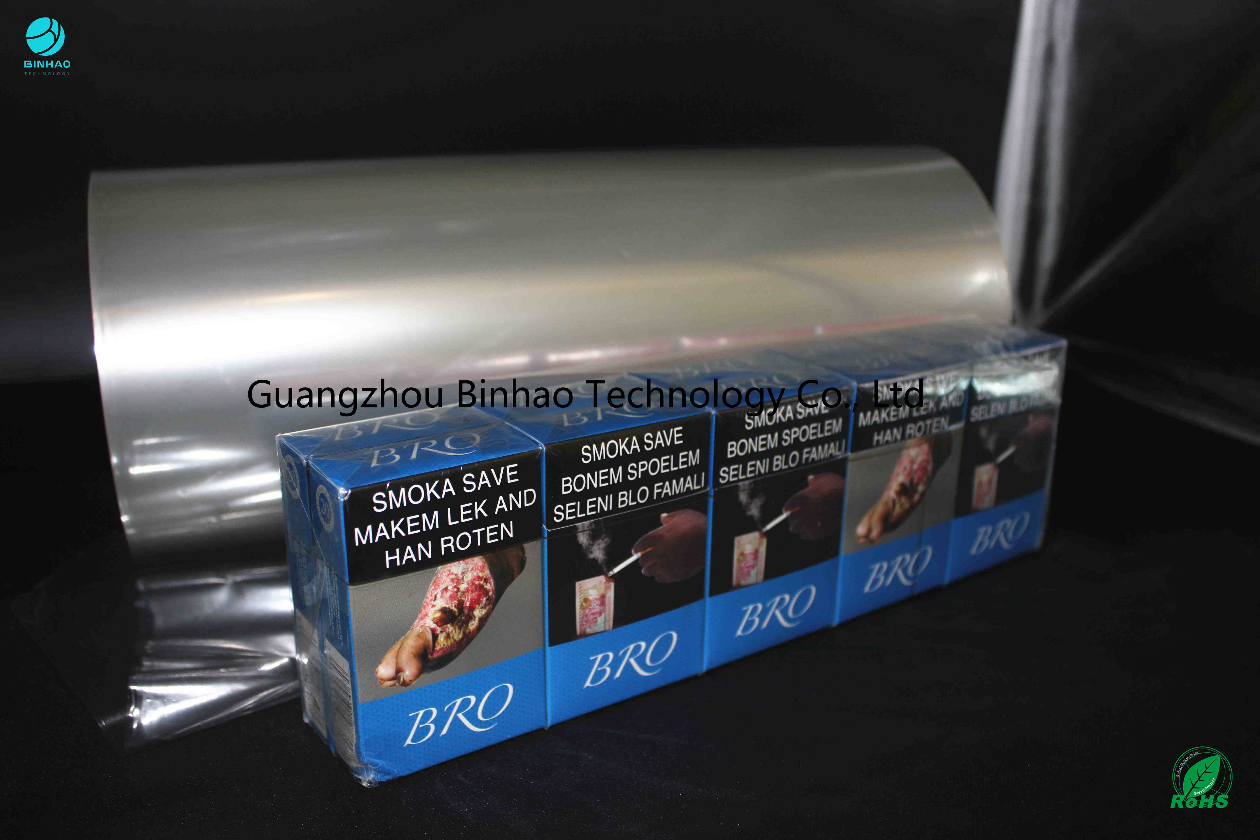 Rotolo di film brillante dell'imballaggio del PVC di resistenza all'abrasione per la sigaretta nuda