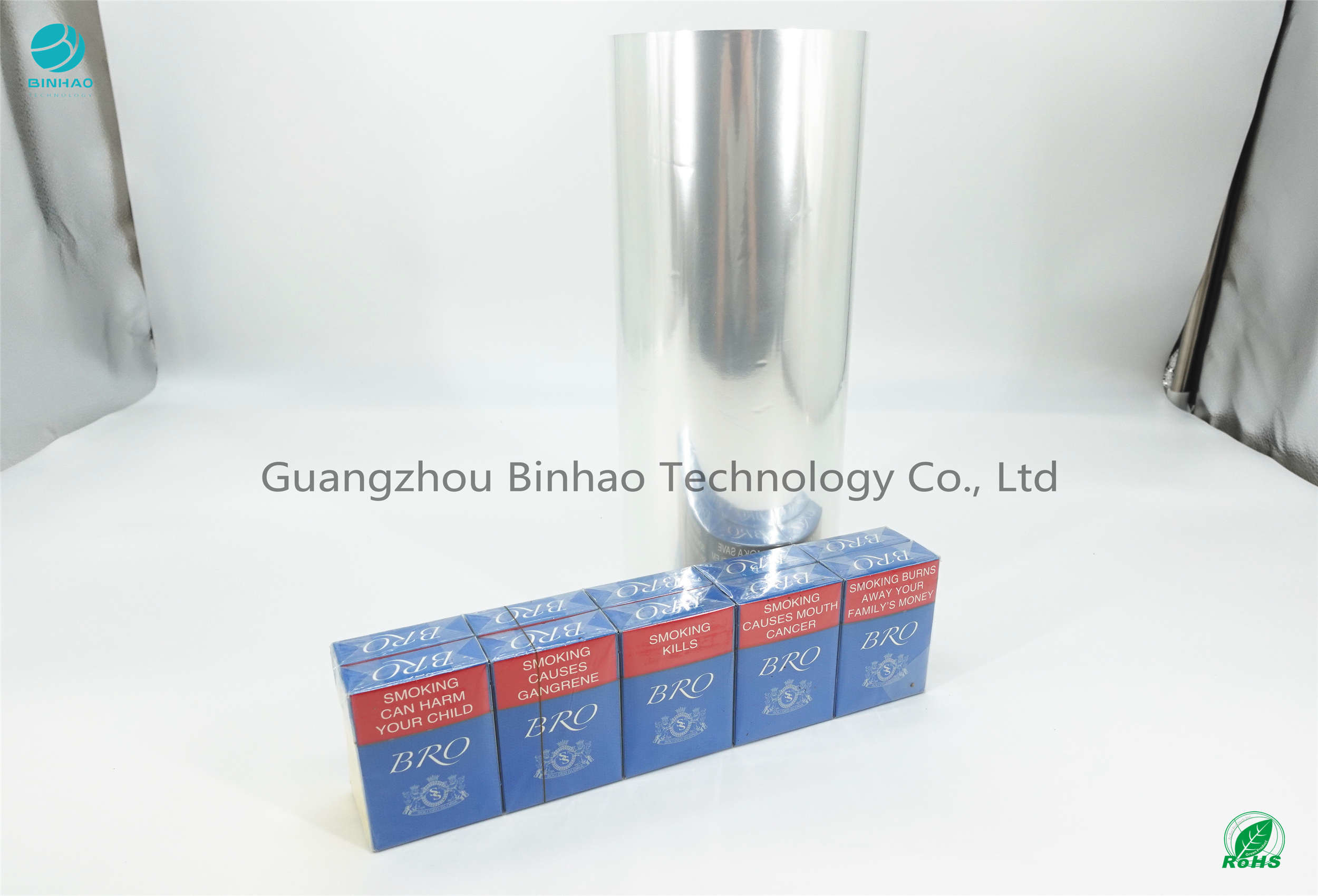 Tabacco statico della radura ISO9001 film d'imballaggio del PVC dell'anti 76mm