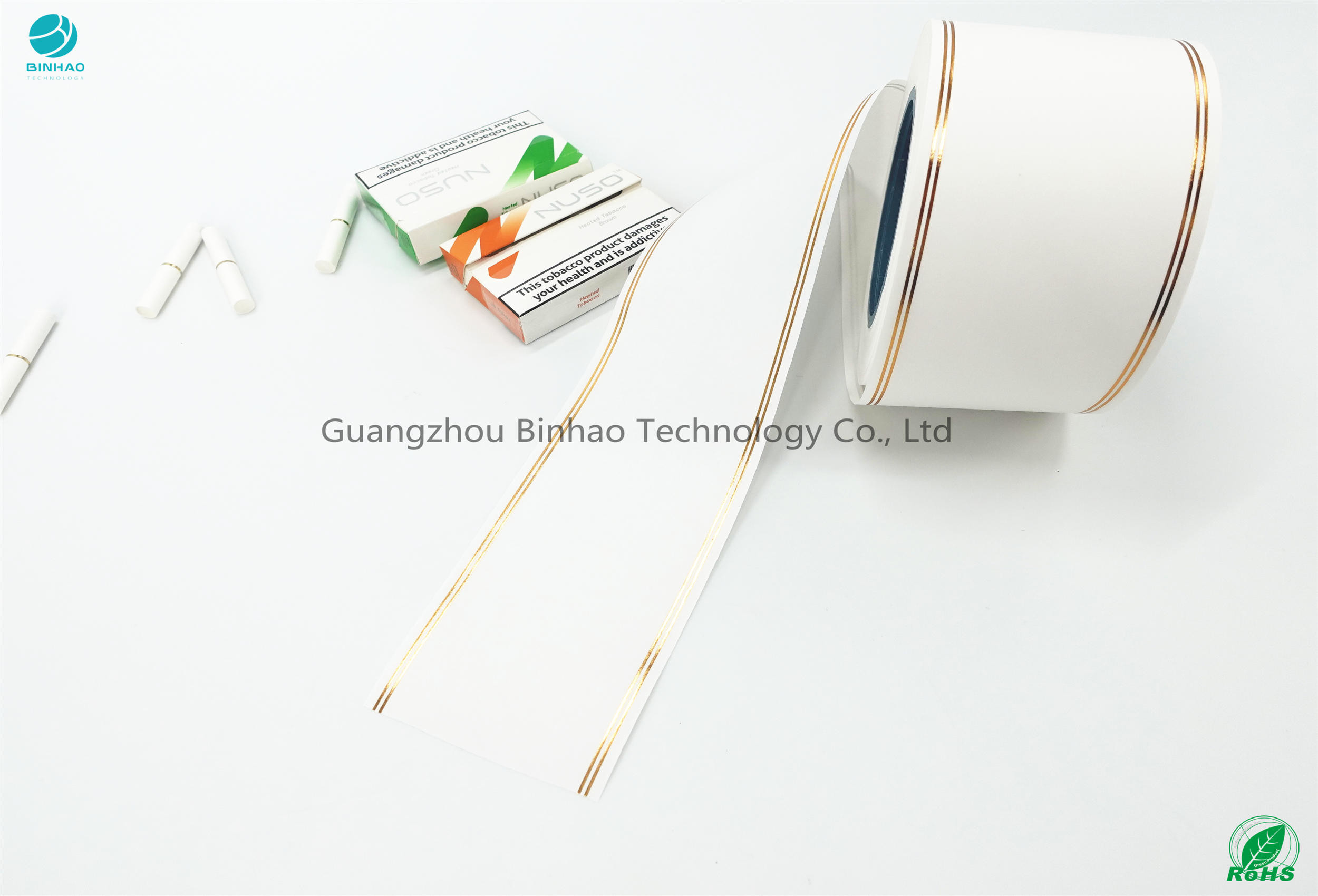Fornendo di punta l'olio di carta lucida sorga la singola linea dell'oro di 50mm per i materiali del pacchetto della E-sigaretta di HNB
