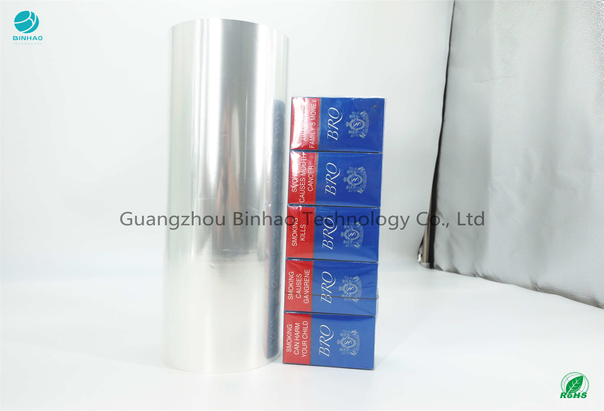 Film d'imballaggio del PVC del diametro esterno meno di 400mm per la sigaretta